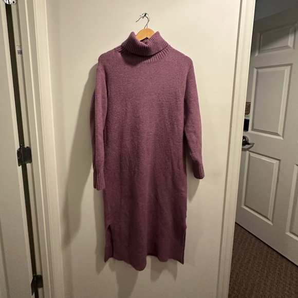 Women's Purple Turtleneck Sweater - Picture 3 of 3